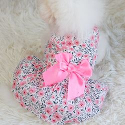 Sweet Floral Princess Dress: Cute Pet Clothes for Spring & Summer