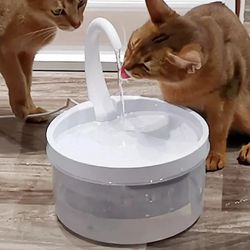Cats Water Fountain: Faucet Dispenser, LED Blue Light Option, USB Powered, Automatic Filter