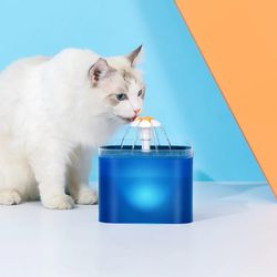 LED Lit USB Pet Water Fountain: Automatic Cats & Dogs Dispenser