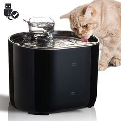 Cat Water Fountain with Auto Recirculation & Filtration | USB Electric Pump | Mute Operation