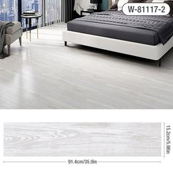 Wood Grain Floor Wallpaper: Modern, Waterproof Sticker for Home Decor