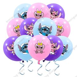 12-Inch Lilo & Stitch Balloons: Perfect for Birthday, Wedding, or Baby Shower Decorations