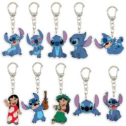 Lilo & Stitch Keychains: Perfect Kids Birthday Party Bag Fillers & Decorations - Pack of 10