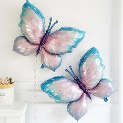 Colorful Large Butterfly Aluminum Foil Balloons for Birthday Party, Wedding, Baby Shower - Kids Toy and Decorations Glob