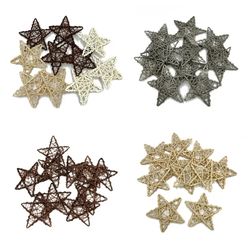 10pcs 5cm/6cm Natural Rattan Stars: Ideal for Home Decor DIY Craft