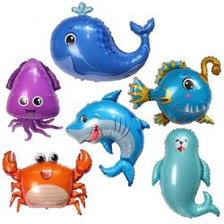 Sea Animal Balloons: Whale, Dolphin, Octopus Air Balloon Ocean World Theme for Birthday & Baby Shower Decoration