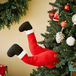 Festive Santa Claus Legs Plush Door Decor | Christmas Tree Decoration & Home Ornaments 2024