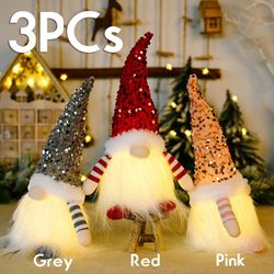 Christmas Gnome Doll Elf with LED Light 30cm - Xmas Ornaments 2024 | Home Decor & New Year Gift for Kids