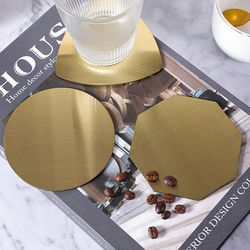 Cup Coaster Placemat: Unique Metal Mats for Nordic Home Decor & Dining Table Props