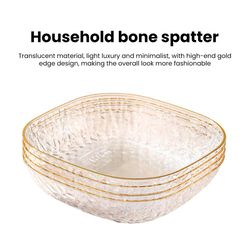 Multi-Function Translucent Storage Plate with Thick Bottom Support for Home Use