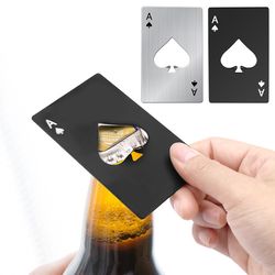 Stainless Steel Credit Card Bottle Opener - Pocket-Sized, Creative Tool for Beer and Wine Lovers