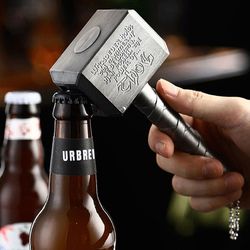 Creative 16.5cm Hammer Bottle Opener: Perfect Gift for Beer Lovers! Keychain Opener for Parties & Bars