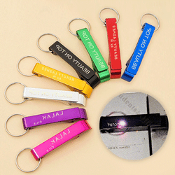 Customizable Wedding Favor: Portable Beer Bottle Opener Keychain with Free Laser Engraving - Perfect Bar Tool and Party