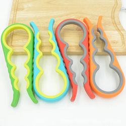 4-in-1 Handy Jar Opener: Easy Grip Wrench for Twist Off Caps - Portable Kitchen Gadgets for Strength Can Beer Bottle Cap