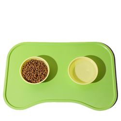 Waterproof Silicone Pet Mat: Dog Cat Food Pad Bowl Drinking Placemat - Portable Outdoor Feeding
