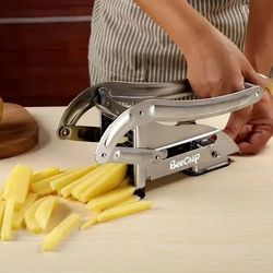 Stainless Steel Potato Cutter - Manual Vegetable Tool