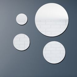 Acrylic Mirror Stickers: Small Round Adhesive Mirrors for Living Room, Bathroom, Hallway Decor
