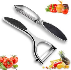 Stainless Steel Vegetable Peeler: Sharp Potato, Fruit, Carrot Julienne Slicer - Kitchen Gadget Accessory