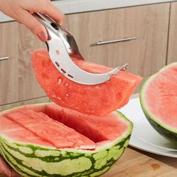 Premium Stainless Steel Watermelon Cutter: Effortless Salad & Fruit Slicing Tool for Kitchen