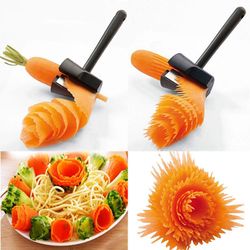 Kitchen Vegetable Cutter Slicer Tool - Spiral Carrot, Radish, and Potato Slicer for Fruits Peeling and Carving