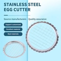 Stainless Steel Egg Cutter Set: Efficient Kitchen Tool for Slicing Boiled Eggs and More!