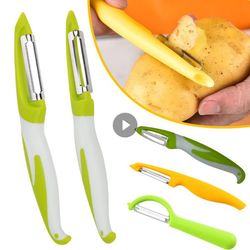 Stainless Steel Vegetable Slicer Peeler: Razor Sharp Cutter for Carrots, Potatoes, and Fruits - Grate, Shred, and Slice