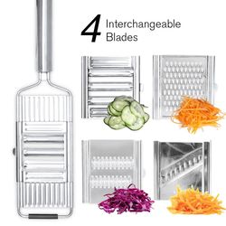 Stainless Steel Manual Vegetable Slicer: Portable & Easy-Clean