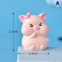 Mini Pig Figurine: Cute Moss Micro Landscape Home Decor