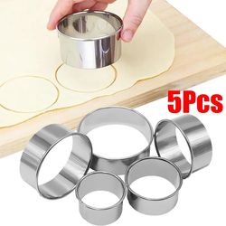 Stainless Steel Round Biscuit Mold for DIY Cake Baking - Kitchen Gadget