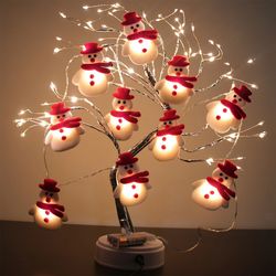 Snowman Christmas LED Garland String Light Home Decor 2023 - Tree Ornament Xmas Navidad Gifts