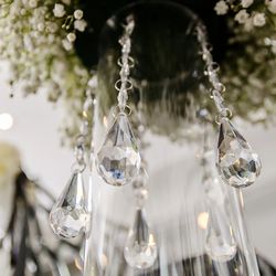 10PCS Crystal Chandelier Pendants: Outdoor Garden Tree Decorations for Holiday Celebration, Wedding Party Decor