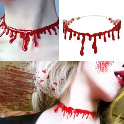 Halloween Bloody Scar Necklace: Horror Fake Vampire Choker For Girls Cosplay Costume - Party Favors, Decorations & Kids