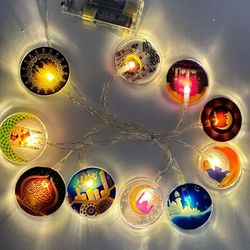 Eid Mubarak LED String Lights: Happy Ramadan Muslin Islamic Fairy Lamp - Ramadan Kareem Party Decorations