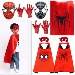 Super Hero Spiderman Cloak & Mask Kids Toys - Cartoon Theme Children Birthday Party, Christmas Halloween Decorations