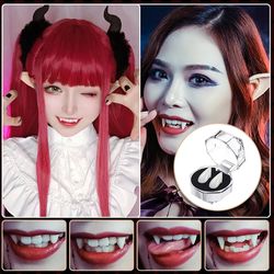 1pair Vampire Teeth Zombie Fangs - Halloween Props & Accessories For Cosplay Masquerade Decoration