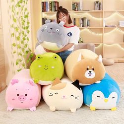 Soft Animal Cartoon Pillows: Cute Fat Dog, Cat, Totoro & More - Perfect Kids Birthday Gifts!