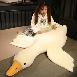 Large 50-190cm Cute Goose Plush Toy: Soft Stuffed Animal for Kids & Girls, Ideal Christmas Gift