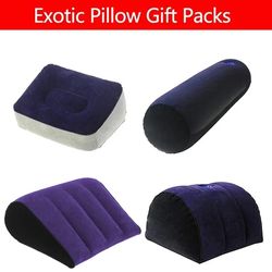 Versatile Toughage Inflatable Pillow: Triangular Support Cushion for Exotic Bed Games