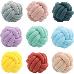 Soft Knot Ball Pillows: Round Throw Cushion for Kids Home Decoration