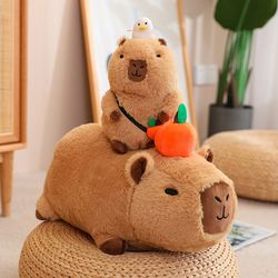 Cute Capybara Plush Toy with Fruit Design - Perfect Christmas Gift for Kids