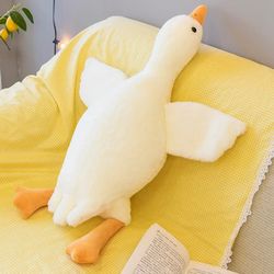 Soft White Goose Plush Toy: Adorable Duck Stuffed Doll for Kids - Perfect Sofa Pillow Decor & Birthday Gift, 50cm Size