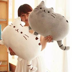Kawaii Cat Pillow Cover 40*30cm | Zippered Skin, No PP Cotton | Biscuits Plush Animal Doll Toy, Big Cushion Case - Peluc