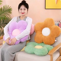 Premium Flower-Shaped Pillow Cushion: Sunflower Design for Office & Home Decor