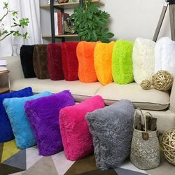 Plush Faux Fur Cushion Pillowcase: Wholesale Home Decor for Sofa, Car, Chair, Hotel