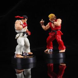 Anime Ken Masters & Hoshi Ryu Action Figures: Street Fighter PVC Toys for Boys - Room Decor & Birthday Gift