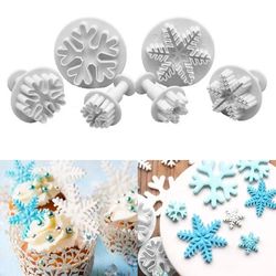 Sugarcraft Cake Decorating Tools: Fondant Plunger Cutters, Cookie Biscuit, & Snowflake Mold Set