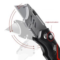 Utility Knife: Retractable, Heavy Duty Steel, 18mm Blade - Electrician Paper Cut Tool