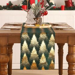 Christmas Table Decor: Runner, Stocking, Party & Holiday Dresser Cloth