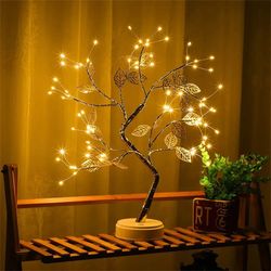 LED Tree USB Lamp Touch Switch Xmas Night Light Home Decoration