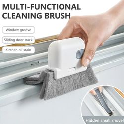 Effective 2-in-1 Door & Window Groove Cleaning Brush - Sliding Door Track Cleaner